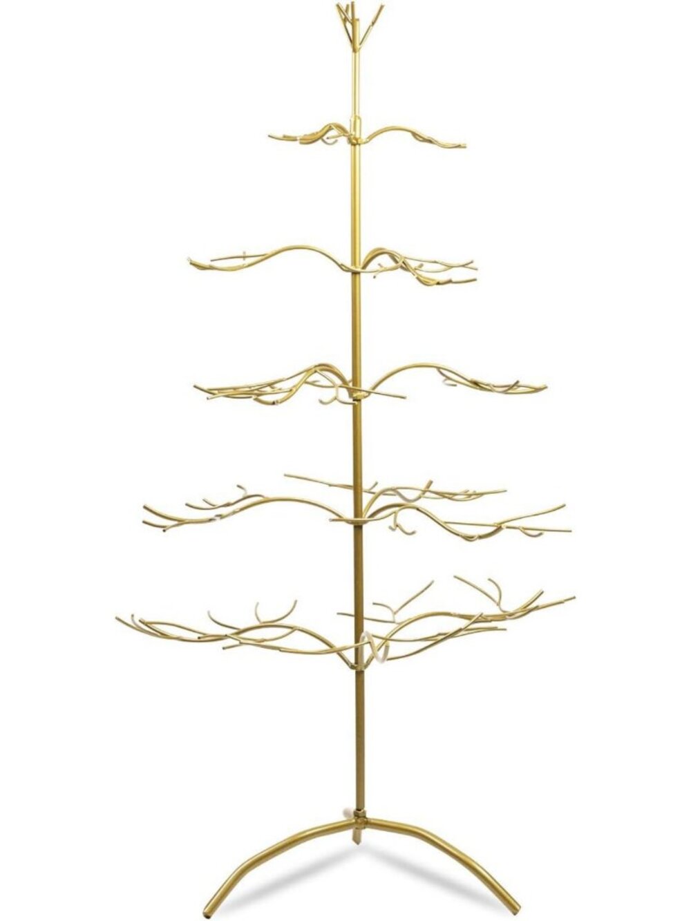 Elegant 3ft Gold Christmas Tree Ornament & Jewelry Display Stand - 5 Tier Holder